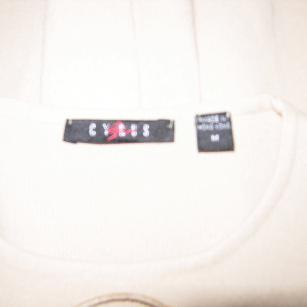 Cyrus Cream Ribbed Top With Cut Outs M - Picture 3 of 4